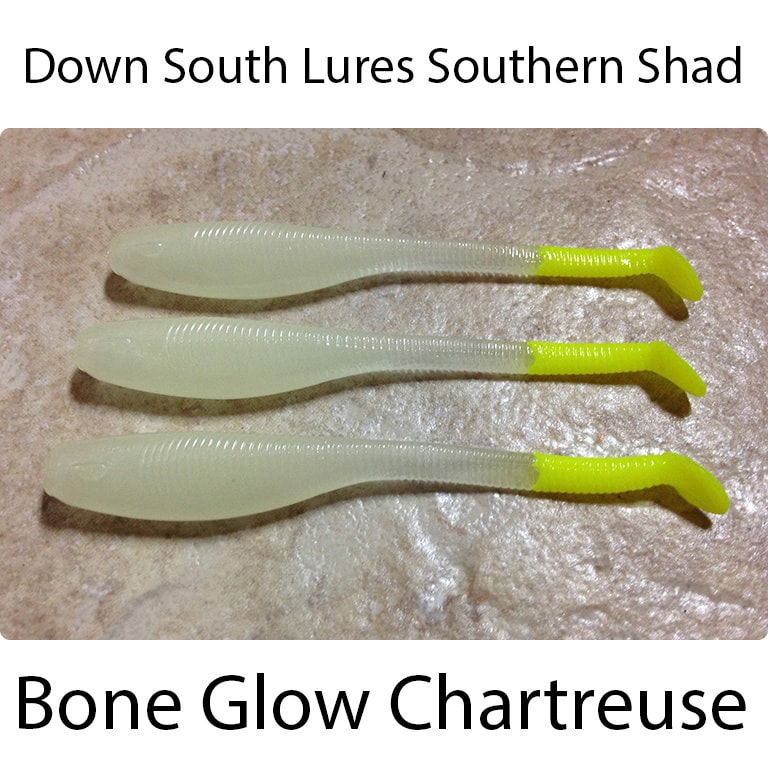 Down South Lures Southern Shad 4.5 - Pearl Charteuse