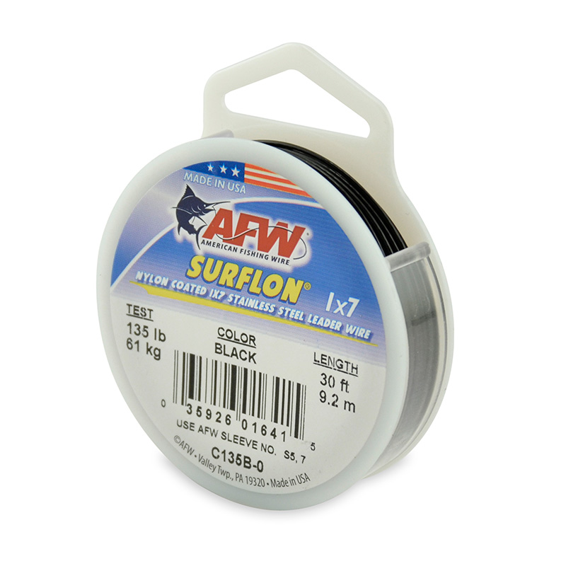 American Fishing Wire Surflon Micro Ultra Nylon Coated 1x19 Stainless Steel Leader Wire, Bright Color, 17 Pound Test, 5-Meter