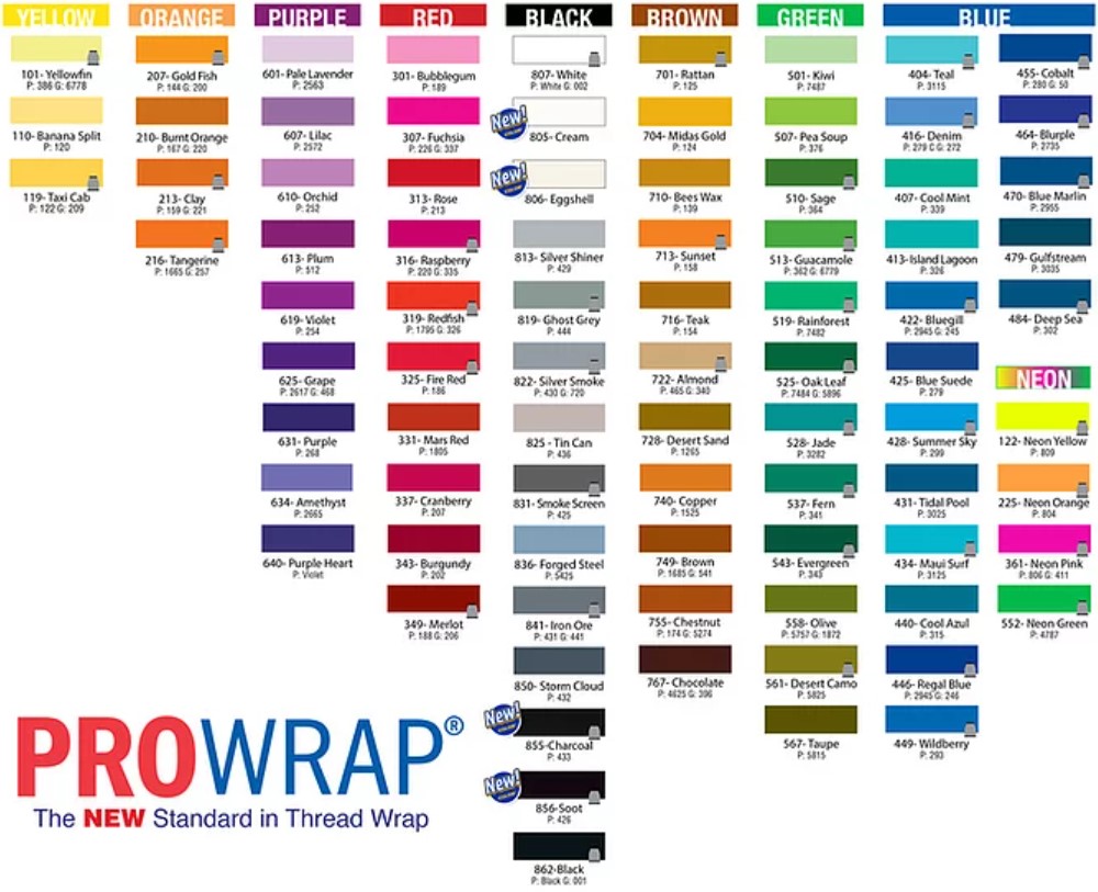 ProWrap ColorFast Thread Size D – Blues