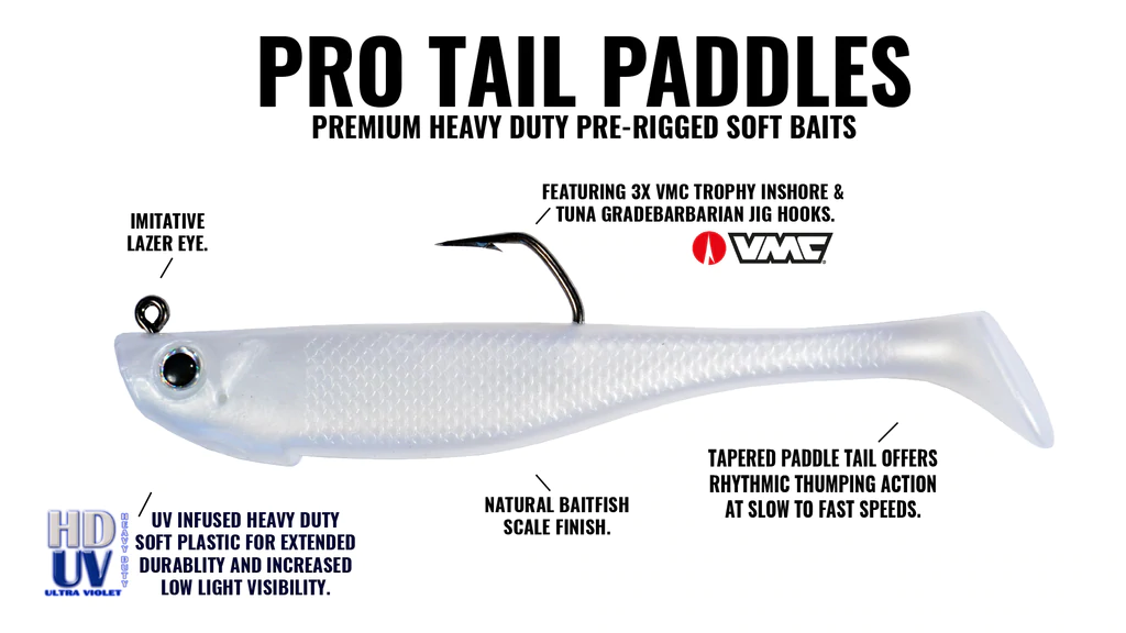 Large Fishing Lures Paddle Tail Swimbait 6.5 Saltwater Soft