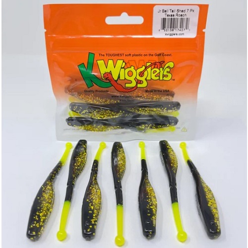 K- Wigglers 97897 5In 7Pk Sand Ball Tail Shad Sinkbait Fishing Freshwater  Lure